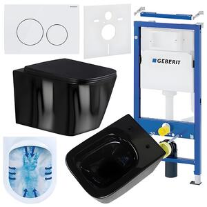 BPS-koupelny Podomítkový modul Geberit DuoFix s WC mísou RN-BL-RIM-03 + ovládací tlačítko Delta 20 bílá