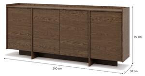Komoda KEMI 200x90x38 dub
