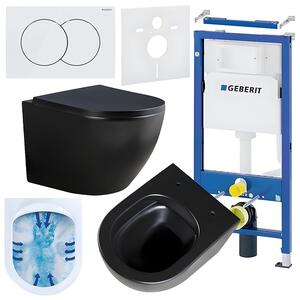 BPS-koupelny Podomítkový modul Geberit DuoFix s WC mísou PK-MTB-RIM-02 + ovládací tlačítko Delta 01 bílá