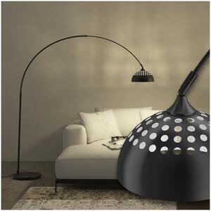 Tectake Oblouková lampa Arcus, ocel, retro styl, 60W - černá