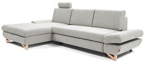 Rohová sedací souprava Aveley (popelavá) (L). Akce -25%