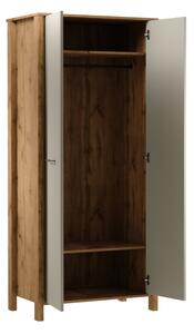 Komoda MENTA 90x200x53 cm dub wotan/šedá