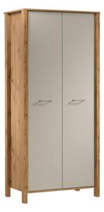Komoda MENTA 90x200x53 cm dub wotan/šedá