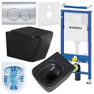 BPS-koupelny Podomítkový modul Geberit DuoFix s WC mísou RN-MTB-RIM-03 + ovládací tlačítko Delta 20 chrom