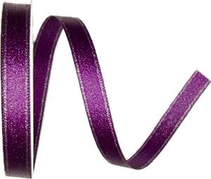Stuha taftová STARDUST DARK PURPLE tmavě fialová 10mm x 4m (6,-Kč/m)