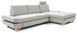 Rohová sedací souprava Aveley (popelavá) (P). Akce -25%