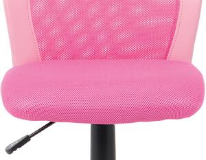 Kancelářská židle, růžová MESH + ekokůže, výšk. nast., kříž plast černý KA-V101 PINK