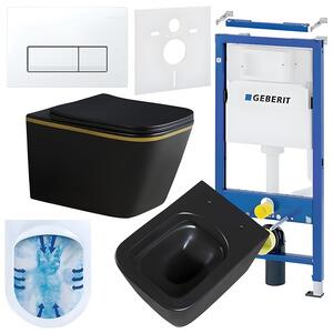 BPS-koupelny Podomítkový modul Geberit DuoFix s WC mísou RN-MTB-GL-RIM-03 + ovládací tlačítko Delta 50 bílá