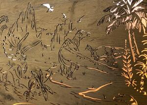 "Dinosauři" světelný obraz 100x57cm provedení povrchu: dub B