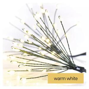 EMOS LED vánoční nano řetěz zelený - svítící trsy, teplá bílá 2,35m D3AW09
