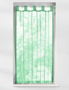 Blancheporte Voálová vitrážová záclonka s poutky zelená 60x160 cm
