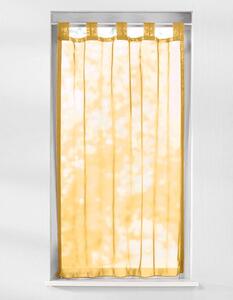 Blancheporte Záclona zakončená poutky žlutá 60x120 cm