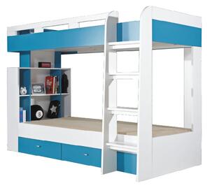 Meblar patrová postel Mobi MO19 Barva: bílá LUX/modrá