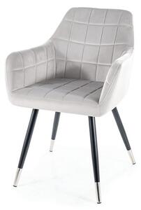 Jídelní židle NEXI světle šedá/černá