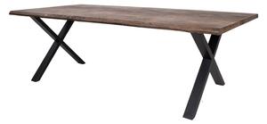 Jídelní stůl TUELUN hnědá/černá, šířka 240 cm
