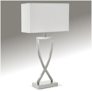 Tectake Stolní lampa Avina, moderní design, 60W - niklová barva