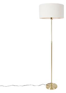 Stojací lampa nastavitelná zlatá s boucle stínidlo bílá 50 cm - Parte