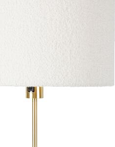 Stojací lampa nastavitelná zlatá s boucle stínidlo bílá 35 cm - Parte