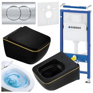 BPS-koupelny Podomítkový modul Geberit DuoFix s WC mísou YU-MTB-GL-TR-03 + ovládací tlačítko Delta 01 chrom