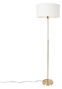 Stojací lampa nastavitelná zlatá se stínidlem bílá 50 cm - Parte