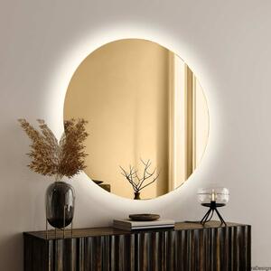 GieraDesign Zrcadlo Round Gold LED Rozměr: Ø 50 cm