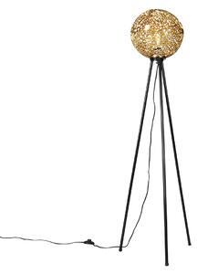 Stojací lampa Art Deco stativ zlatá - Maro