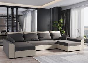 Rohová sedací souprava U Paragon U (béžová + hnědá). 1057387