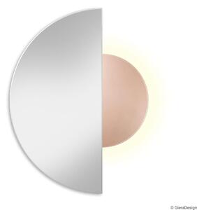 GieraDesign Zrcadlo Luna LED Rose Gold Rozměr: 90x67,5 cm
