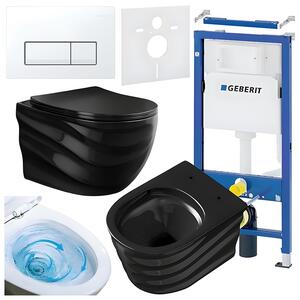 BPS-koupelny Podomítkový modul Geberit DuoFix s WC mísou SL-BL-RIM-03 + ovládací tlačítko Delta 50 bílá
