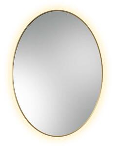 GieraDesign Zrcadlo Scandi Slim Owal Gold LED Rozměr: 40 x 60 cm