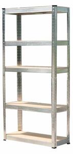 Regál kovový 1800x900x400 mm montovaný 5 polic, max. 175 kg