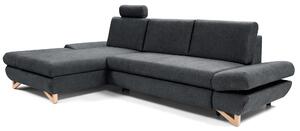 Rohová sedací souprava Aveley (antracit) (L). Akce -25%