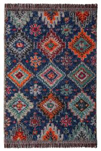 KOBEREC S VYSOKÝM VLASEM, 133/190 cm tmavě modrá Flair Rugs - Online Only koberce & rohožky, Online Only
