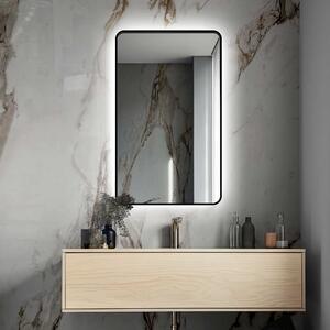 GieraDesign Zrcadlo Billet Black LED Rozměr: 40 x 90 cm
