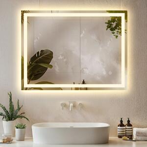 Tectake LED koupelnové zrcadlo Clara, stmívatelné, se 3 barvami světlag - 60 x 80 cm