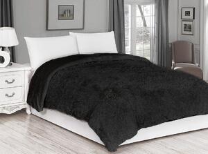 Krásná mikroplyšová deka s dlouhým vlasem v barvě černá. Deku můžete využít i jako originální přehoz na postel. Rozměr je 150x200 cm