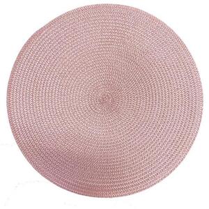 Jutové dekorativní prostírání na stůl světle růžové 37 cm, IMPOL TRADE