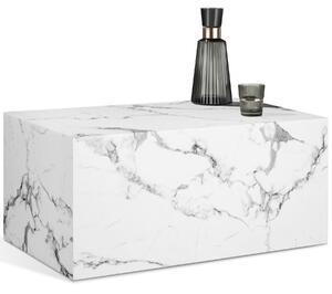 Tectake Konferenční stolek Lasley, nosnost 45 kg - Vzhled bílého mramoru, 90 x 50 x 40 cm