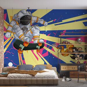 Fototapeta Astronaut na skateboardu, Vesmírné fototapety, Populární fototapety, t00019 - Tapeko.co.cz