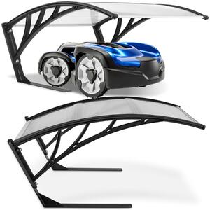 Tectake Garáž pro robotickou sekačku Domus, odolná proti povětrnostním vlivům, 81 x 100 x 48 cm - průhledná