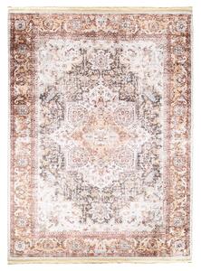 Makro Abra Kusový koberec pratelný VICTORIA 38951 Klasický pogumovaný krémový hnědý Rozměr: 80x150 cm