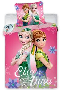 Povlečení do postýlky 100x135+40x60 - Ledové království Elsa a Anna