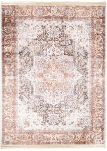 Makro Abra Kusový koberec pratelný VICTORIA 38951 Klasický pogumovaný krémový hnědý Rozměr: 120x170 cm