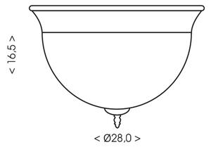 BRILAGI - Stropní svítidlo FRESCO 2xE27/40W/230V pr. 28 cm matný chrom