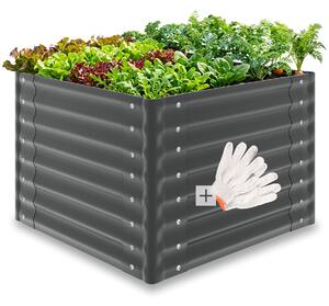 Tectake Vyvýšený záhon Salvia pozinkovaný, různé velikosti - šedá