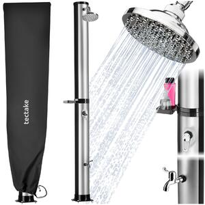Tectake Solární sprcha Orinoco 40 l - černá/stříbrná