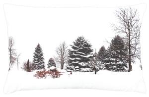 Povlak FLORA winter bíločerná 40 x 60 cm