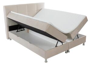 Moderní box spring postel Angela 180x200, béžová