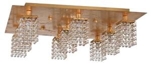 Eglo 97722 - LED Křišťálový přisazený lustr PYTON GOLD 9xG9/3W/230V