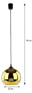 LED Lustr na lanku CUBUS pr. 25 cm 1xE27/15W/230V